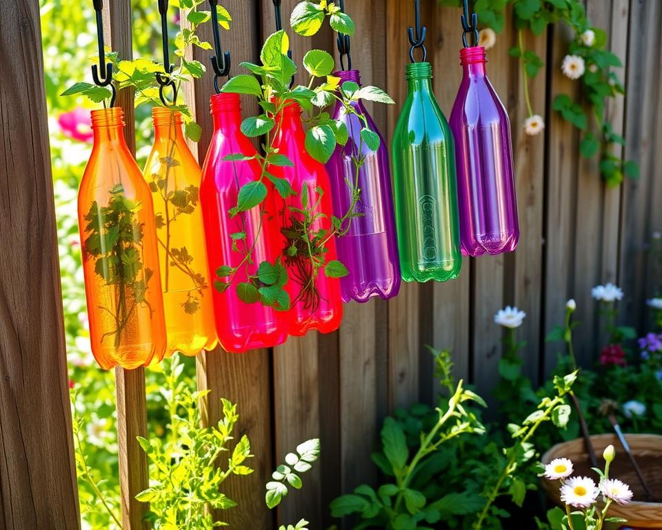 How to Make a Vertical Herb Garden from Plastic Bottles