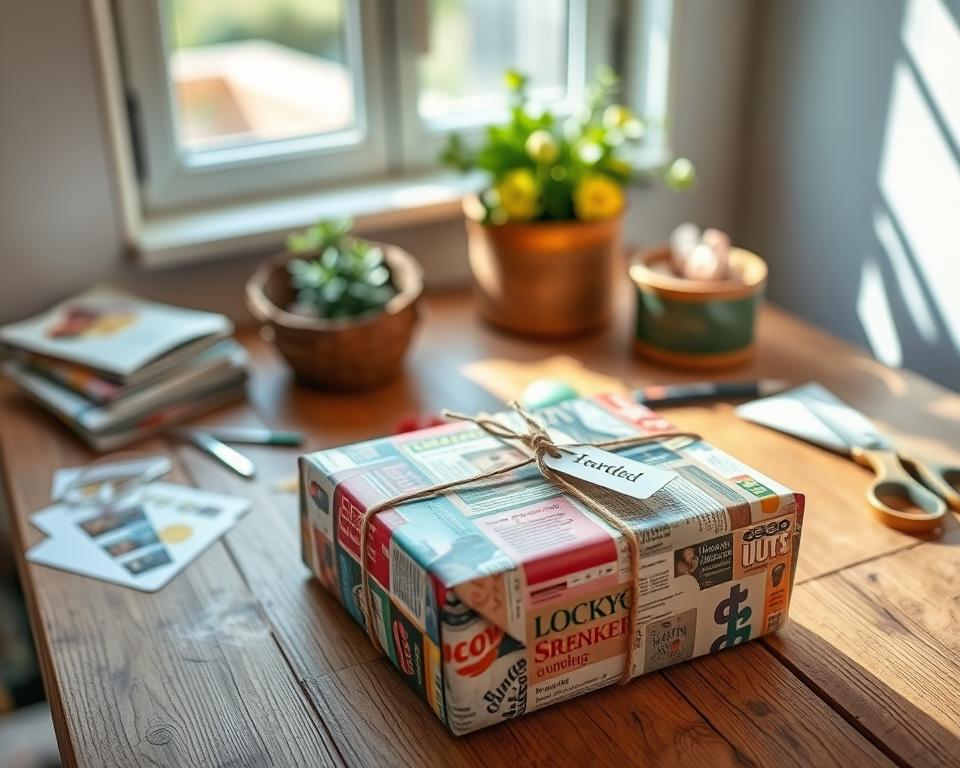 Upcycling Old Magazines into Unique Gift Wrapping